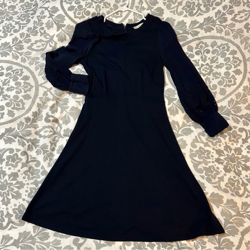 LOFT navy blue long sleeve dress, size 2